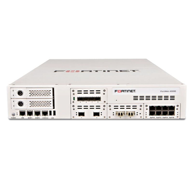 FWB-4000E, Fortinet FWB-4000E Web Application Firewall, 8xGE RJ45 bypass/4xGE SFP/2x10G SFP+ bypass