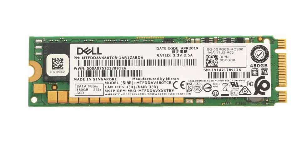 GPGC0 - Dell 480GB SATA M.2 2280 Solid State Drive