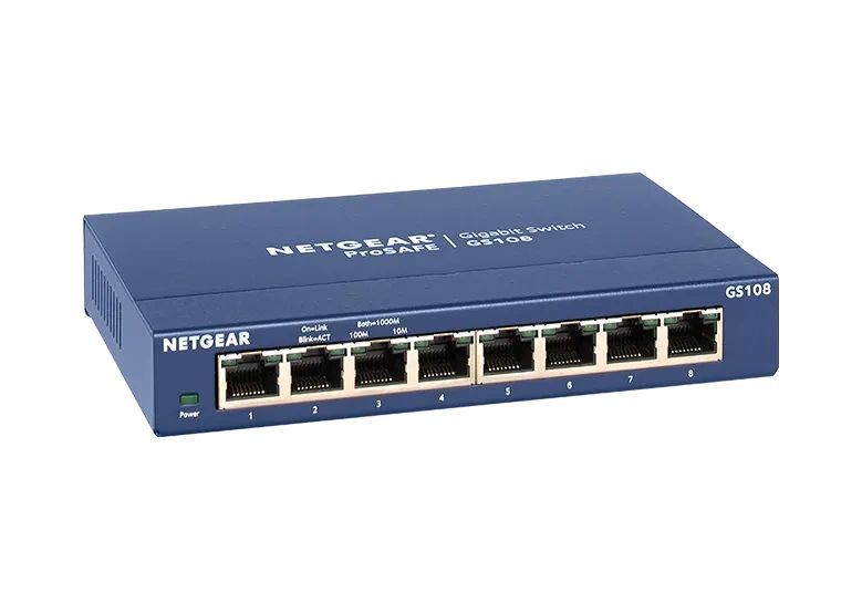 NETGEAR ProSafe 8-Port Gigabit Ethernet Desktop Switch (GS108)