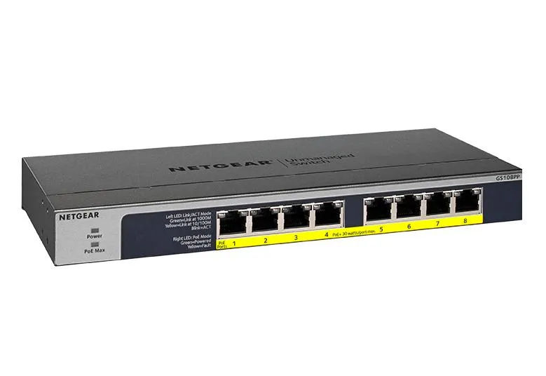 Netgear GS108PP-100NAS 8-Port Gigabit PoE+ switch