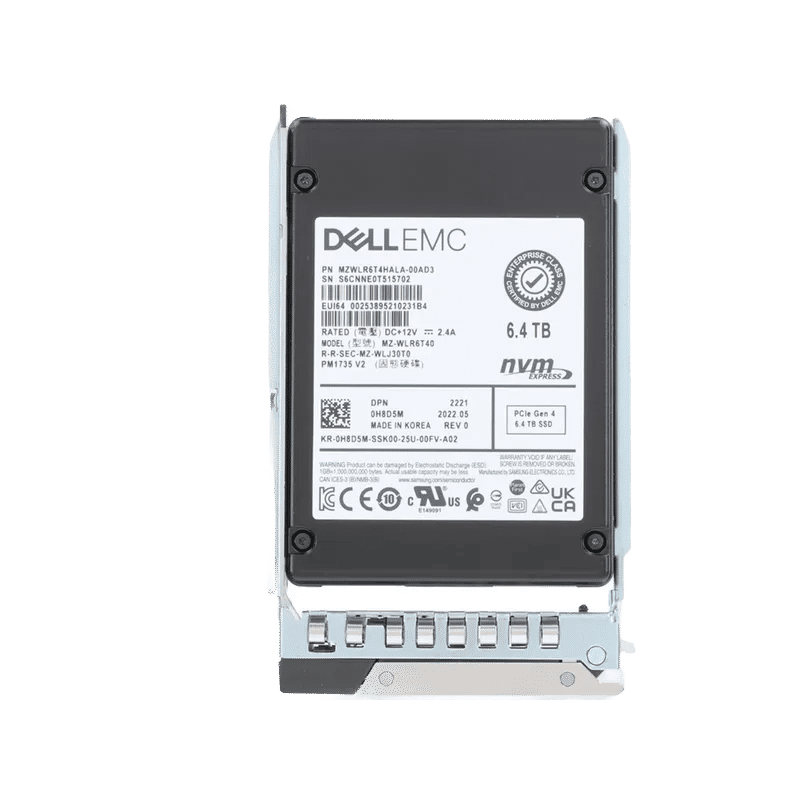 H8D5M - Dell 6.4TB PCI Express NVMe U.2 2.5" Solid State Drive