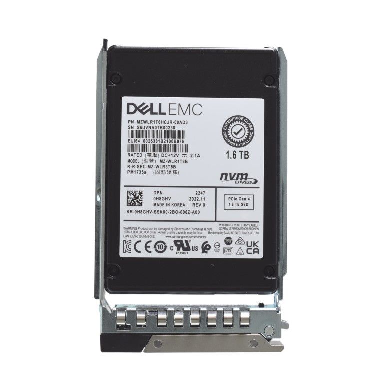 Dell H8GHV PM1733a 1.6TB PCIe Gen4 U.2 NVMe SSD