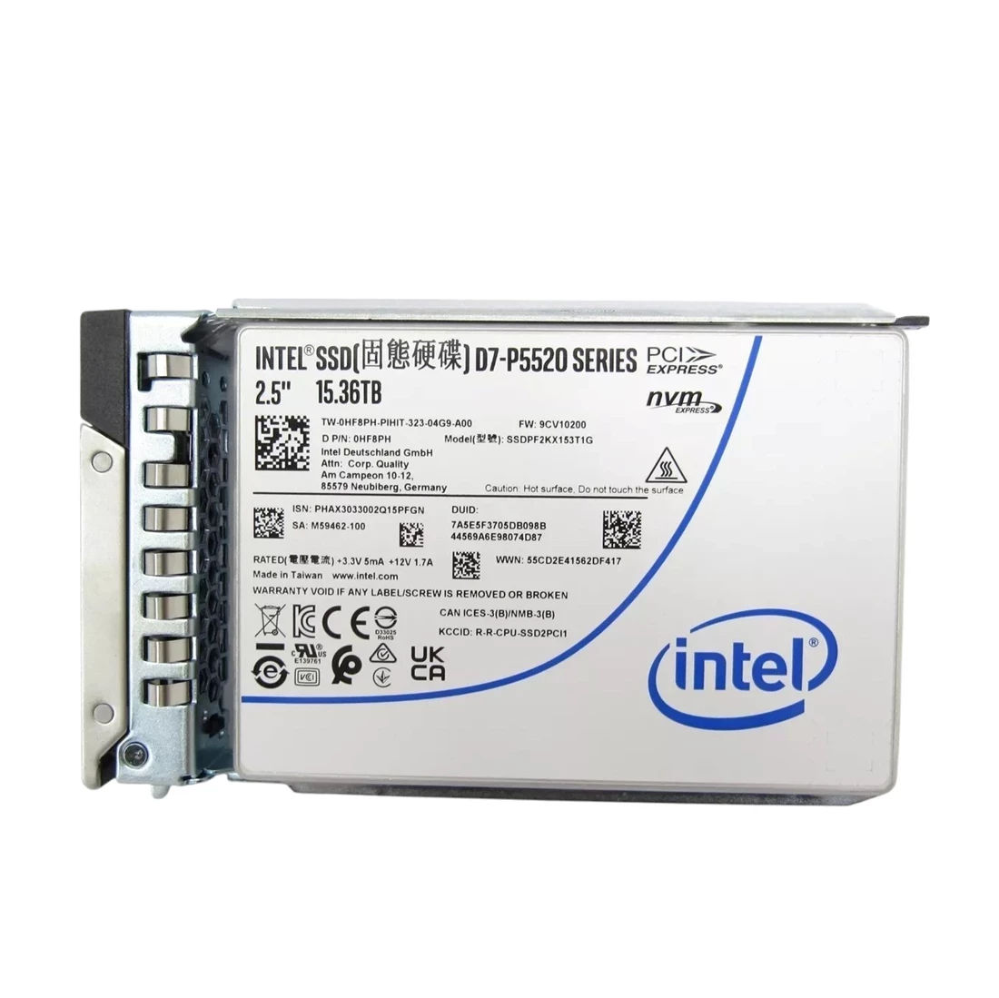 HF8PH - Dell 15.36TB PCI Express NVMe SFF 2.5" Solid State Drive