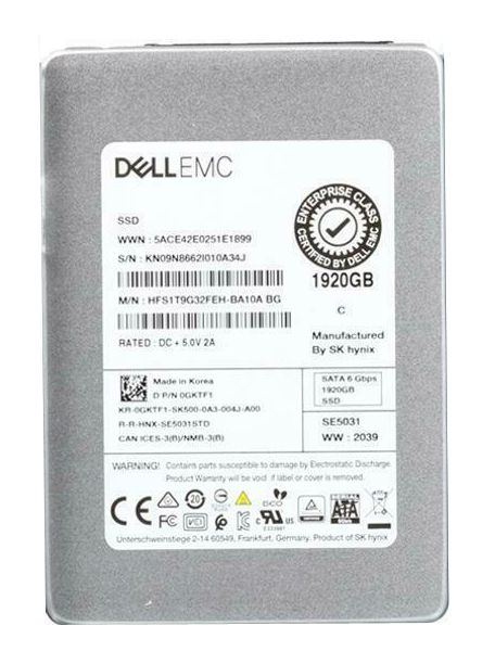 HFS1T9G32FEH-BA10A - Hynix SE5031 1.92TB 6Gb/s SATA SFF 2.5" MU SSD