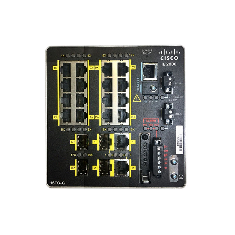 IE-2000-16TC-G-L, Cisco IE2000 Switch, 16x10/100, 2xFE SFP, Lite