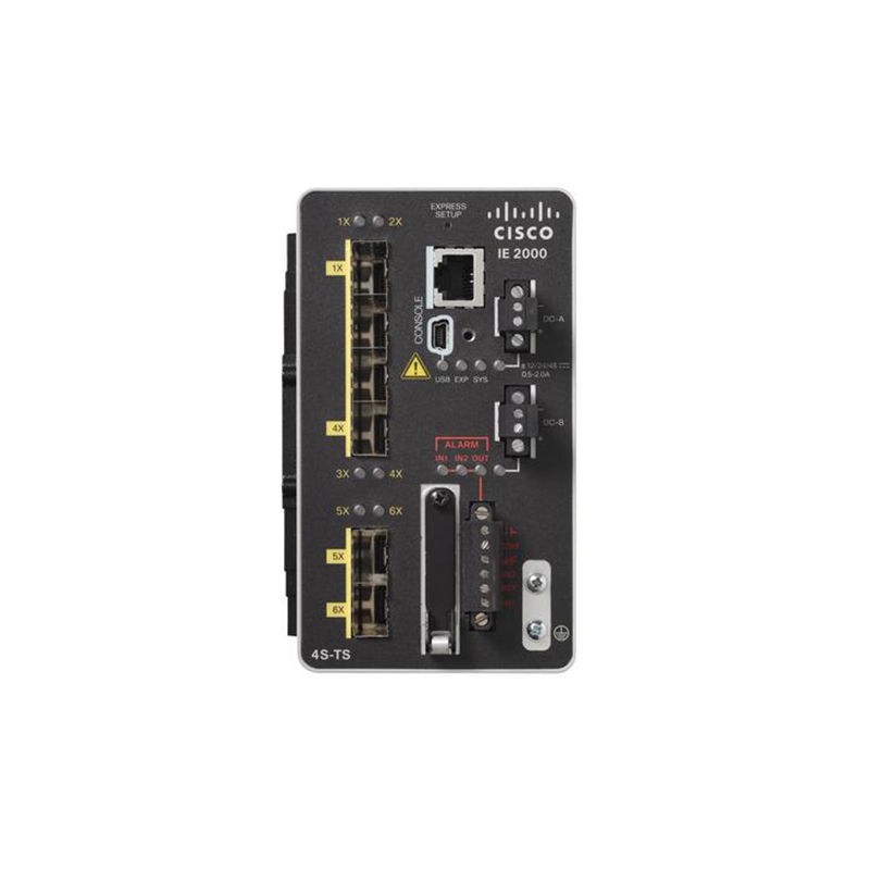 IE-2000-4S-TS-G-B, Cisco IE 2000 Switch, 4xSFP/2xGE SFP uplinks/LAN Base/Industrial