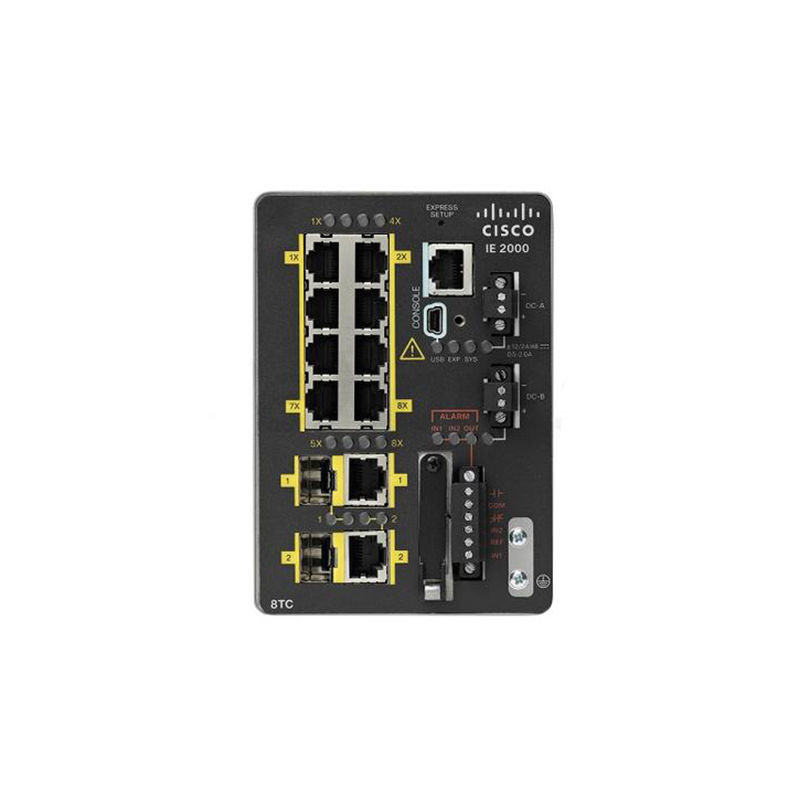 IE-2000-8TC-B, Cisco IE 2000 Switch, 8x10/100Base-T, 2xFE SFP, 2xCombo FE