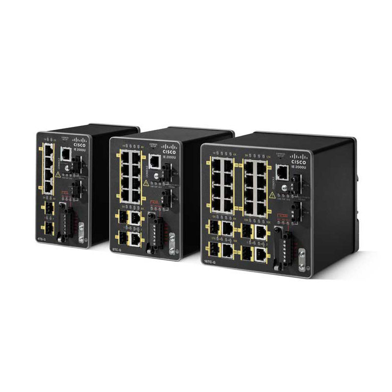 IE-2000U-4TS-G, Cisco IE 2000U Switch, 4x10/100Base-T/2xGE SFP/DIN mount