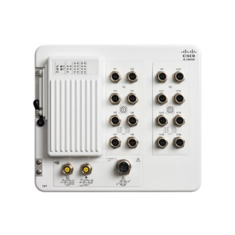 IE-3400H-16FT-E, Cisco Catalyst IE3400 Heavy Duty Switch, 16xFE M12/Enhanced durability/No Expansion