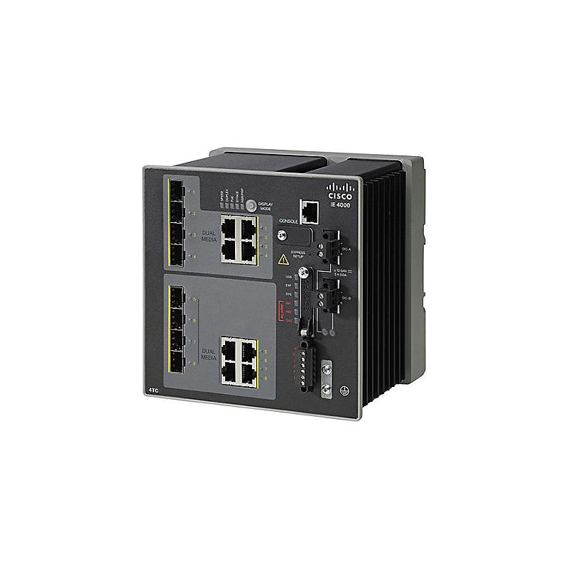 IE-4000-4TC4G-E, Cisco IE4000 Switch, 4x10/100M Combo/4x1G Combo/LAN Base