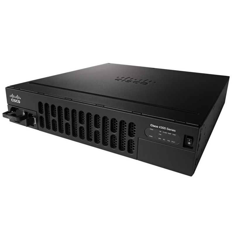 ISR4351-VSEC/K9, Cisco ISR 4351 Router, UC & Sec License/PVDM4-64/CUBE-25