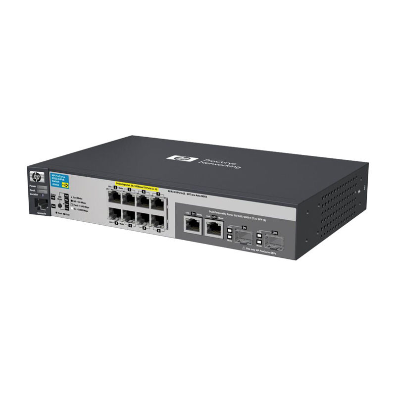 J9565A, Aruba 2615 Series Switch, 8x10/100 PoE, 2xSFP, No fan