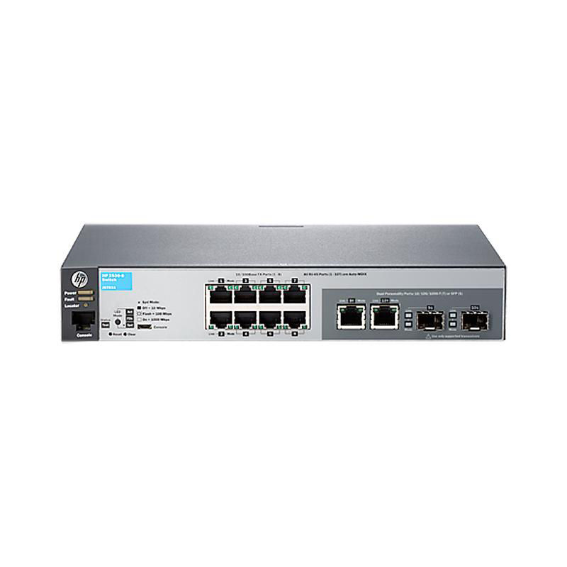 J9783A, Aruba 2530 Switch, 8xGE RJ-45/2xGE SFP/Fanless