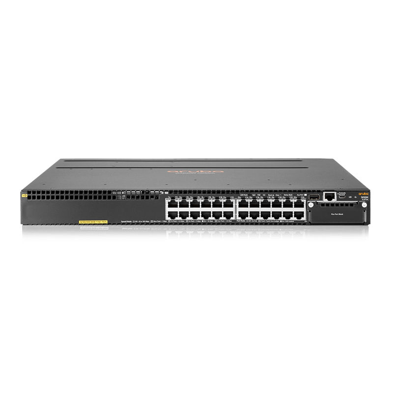 JL073A, Aruba 3810M Switch, 24xGE PoE+, 1 Slot, No PSU