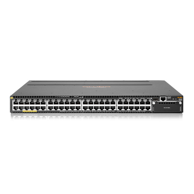 JL074A, Aruba 3810M Switch, 48x GE PoE+/1-slot/No Fan & PSU