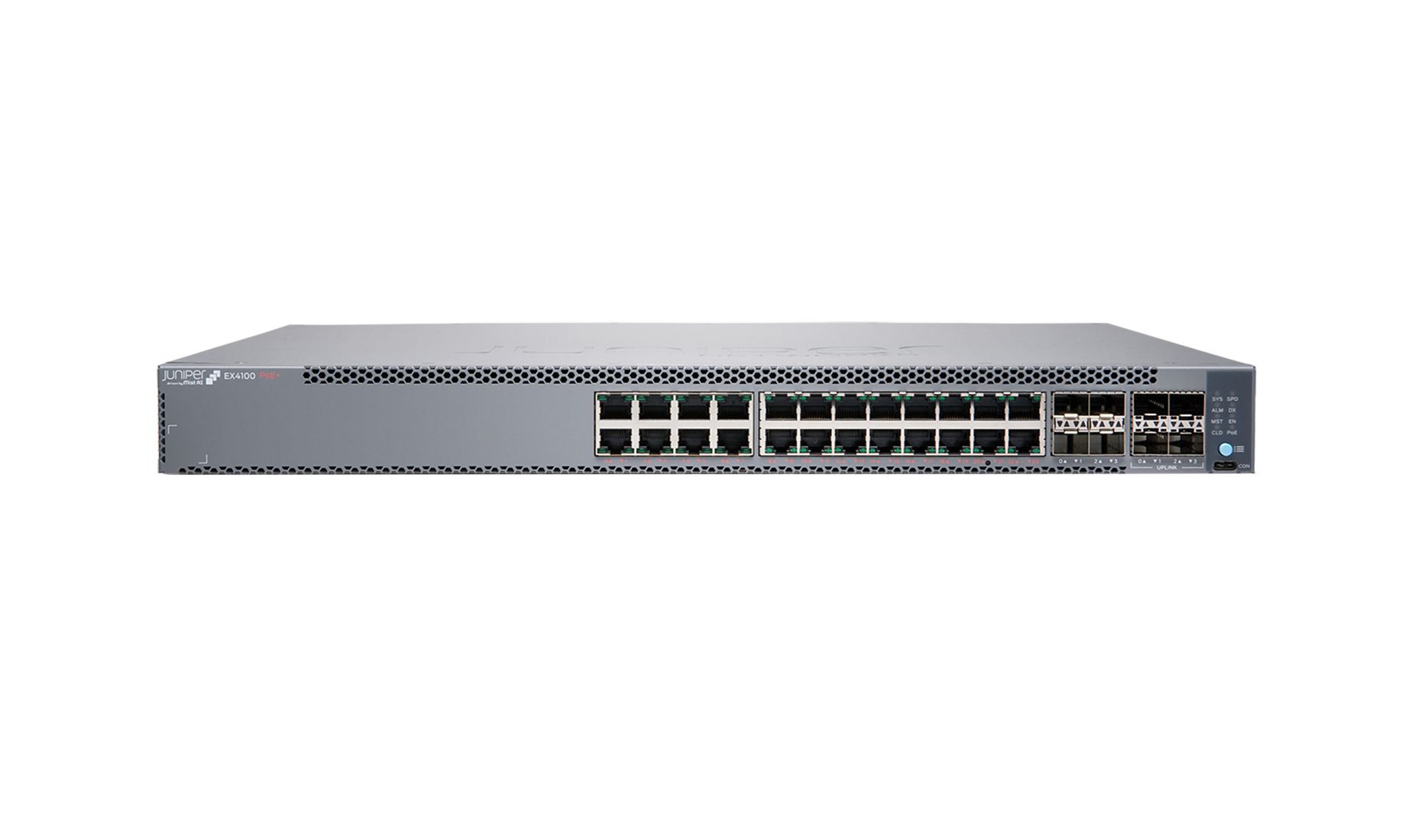 EX4100-24T, Juniper EX4100 Switch, 24xGE/4x10G SFP+/Redundant fans/1xAC PSU
