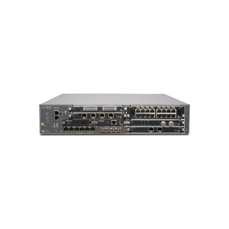 SRX550-M-SYS-JE-AC, Juniper SRX550M Services Gateway, 2x MPIM slots/6x GPIM slots/4G RAM