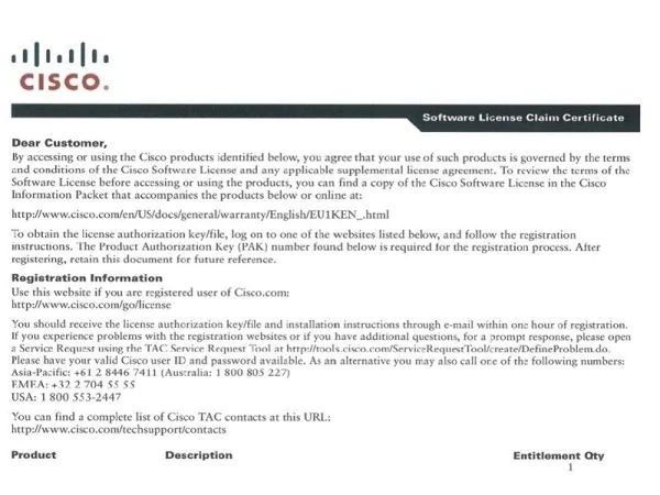 L-ASA5508-URL-1Y, Cisco ASA5508 License, 1YR Subscription/URL Filtering/FirePOWER