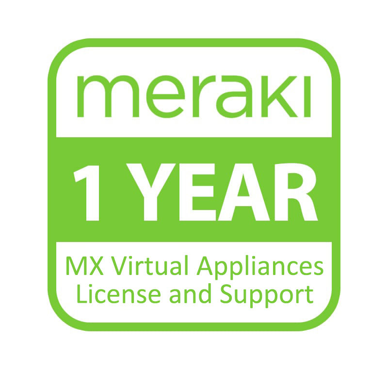 LIC-VMX100-1YR, Cisco Meraki vMX100, License, 1 year duration, Support included
