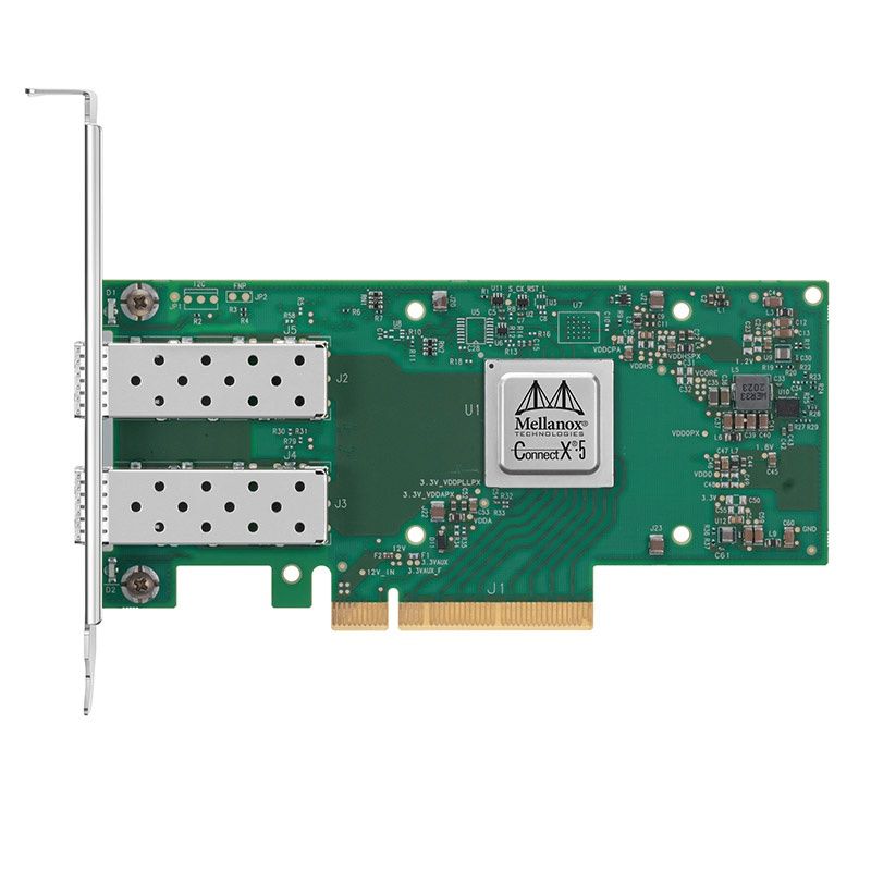 MCX512A-ACUT, NVIDIA Mellanox ConnectX-5 EN Network Interface Card, 10/25GbE Dual-Port SFP28/PCIe3.0 x8/UEFI Enabled