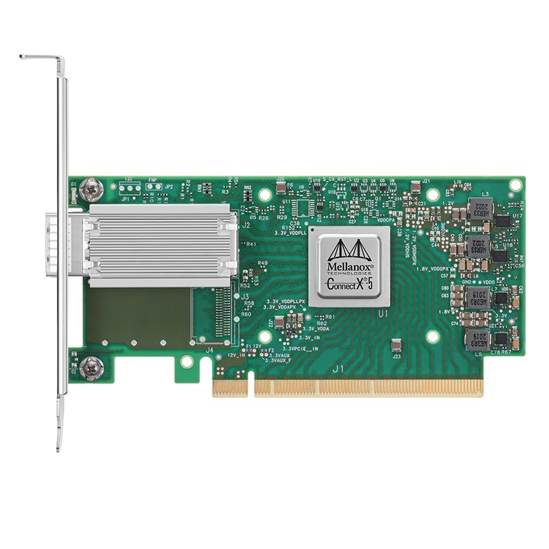 MCX515A-CCAT, NVIDIA Mellanox ConnectX-5 EN Network Interface Card, 100GbE QSFP28/PCIe3.0 x16/Tall Bracket