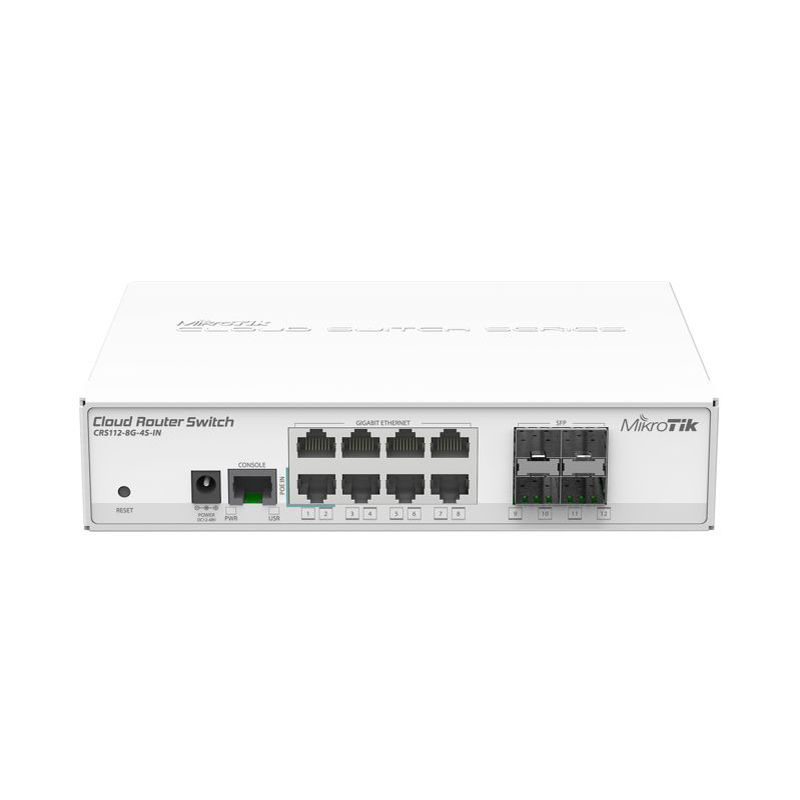 CRS112-8G-4S-IN, Mikrotik CRS Series Switch, 8xGE/4xSFP/400MHz CPU