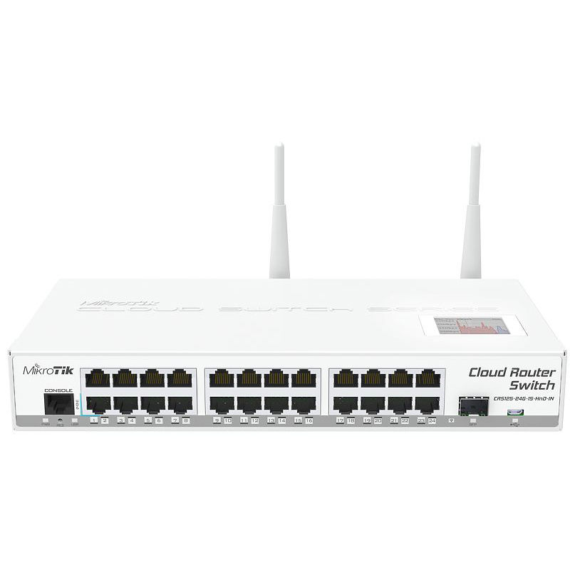 CRS125-24G-1S-2HnD-IN, Mikrotik CRS Series Switch, 24x GE/1x SFP/802.11bgn