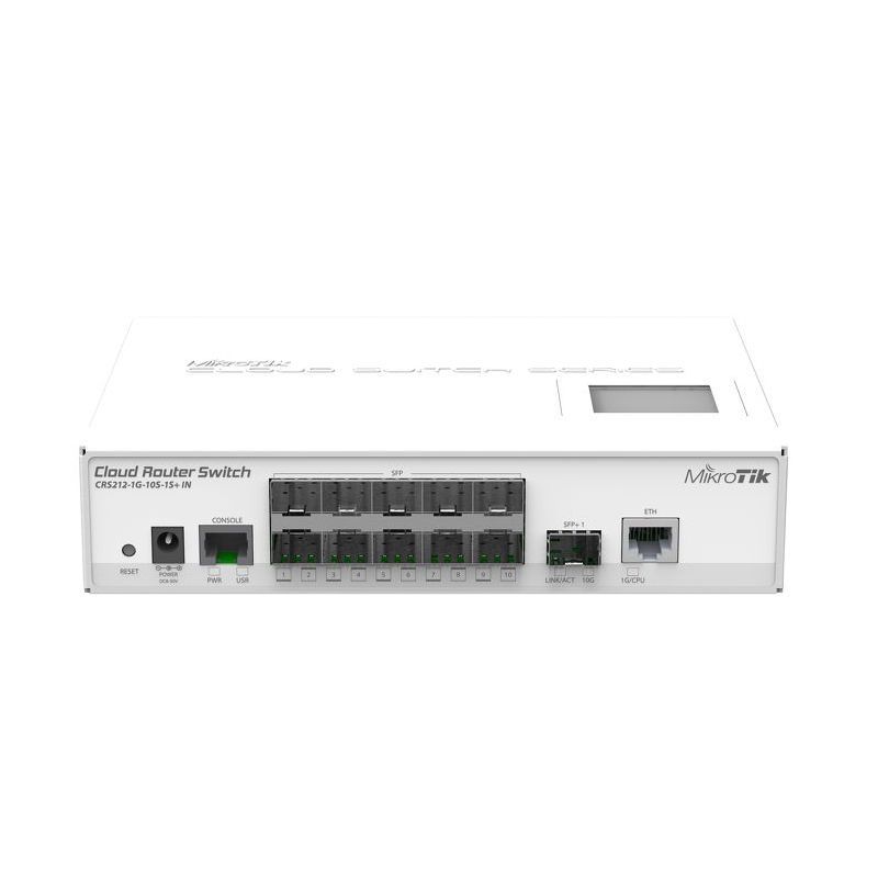 CRS212-1G-10S-1S-plus-IN, Mikrotik CRS212 Smart Switch, 1x Gigabit LAN/10x SFP/1x SFP+