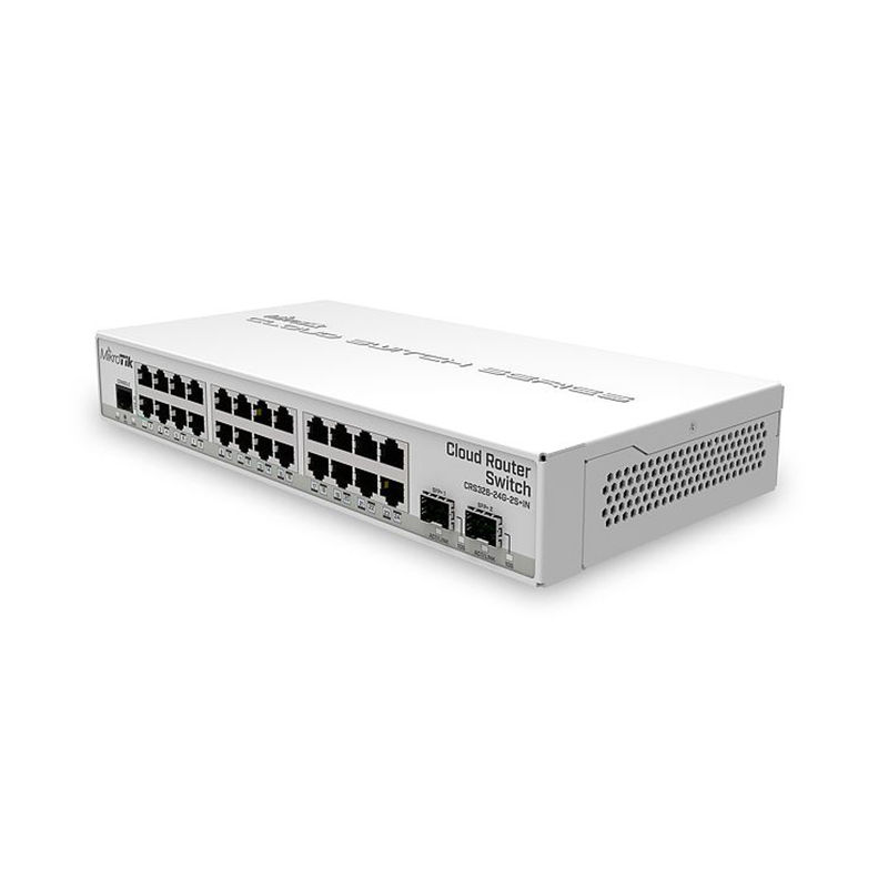CRS326-24G-2S-plus-IN, Mikrotik CRS326 Switch, 24 Gigabit ports/2 SFP+ cages/Desktop case