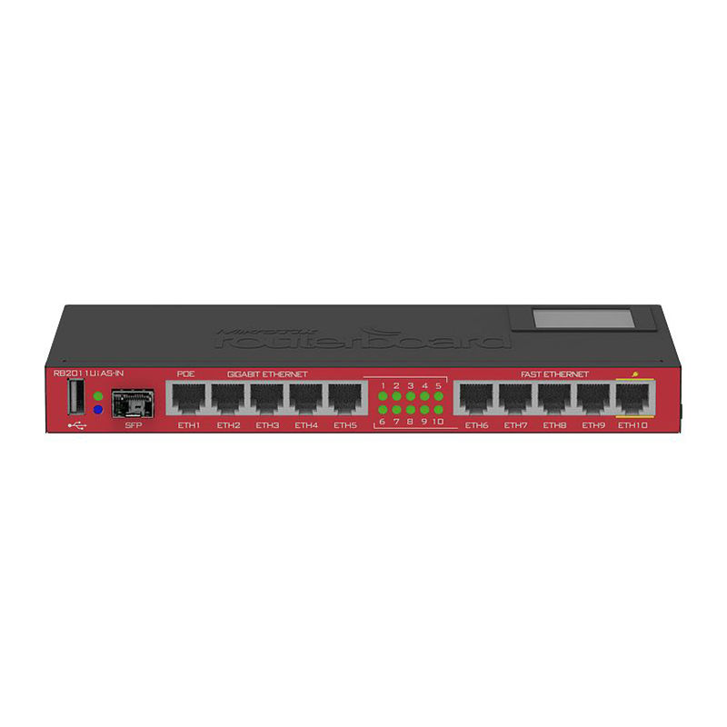 RB2011UiAS-IN, Mikrotik RB2011 Series Router, 5xEthernet/5xGigabit/USB