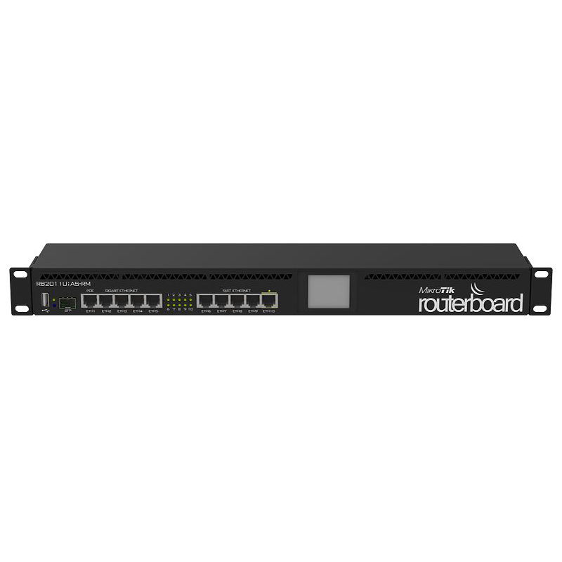 RB2011UiAS-RM, Mikrotik RB2011 Series Router, 600MHz CPU/128MB RAM/5xGigabit Eth