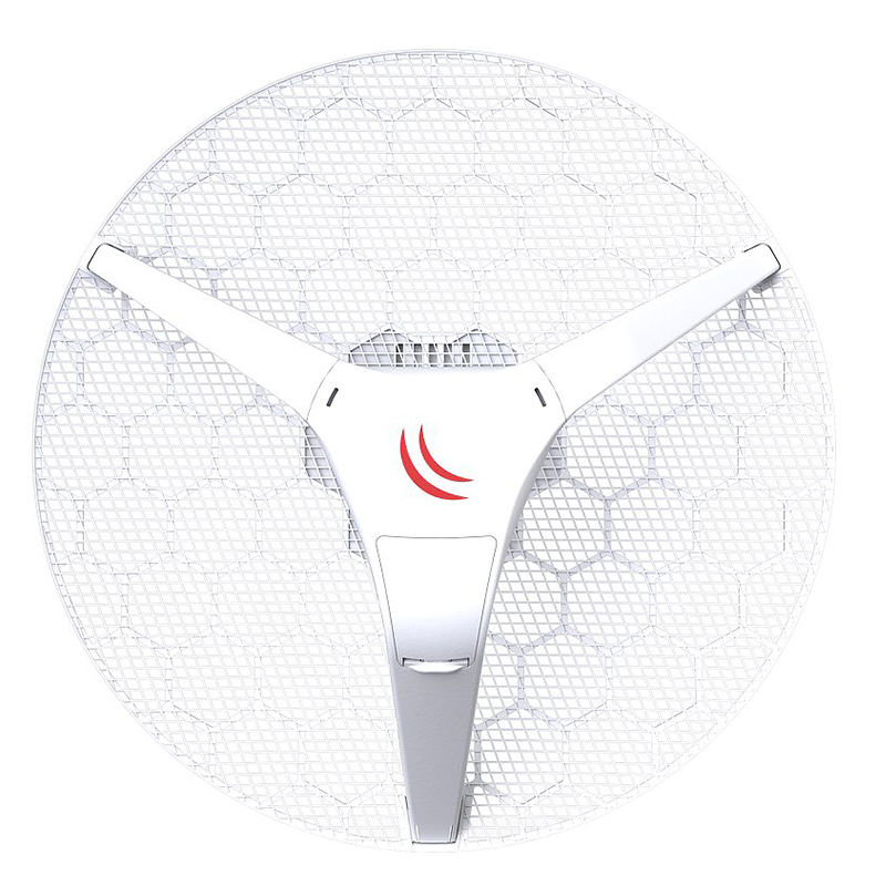 RBLHG-5nD, Mikrotik LHG, 5GHz Wireless CPE/Integrated Antenna, Dual chain 24.5dBi, 600MHz CPU, 64MB RAM