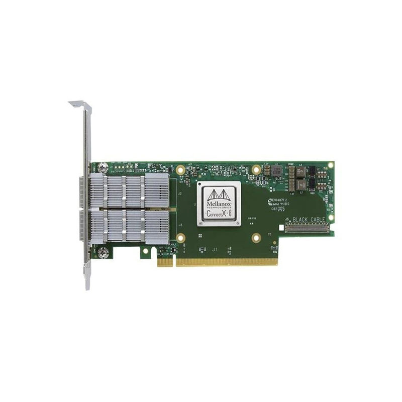 MCX653106A-HDAT, NVIDIA Mellanox ConnectX-6 VPI Adapter Card, 200Gb/s HDR IB/200GbE, Dual QSFP56, PCIe4.0 x16