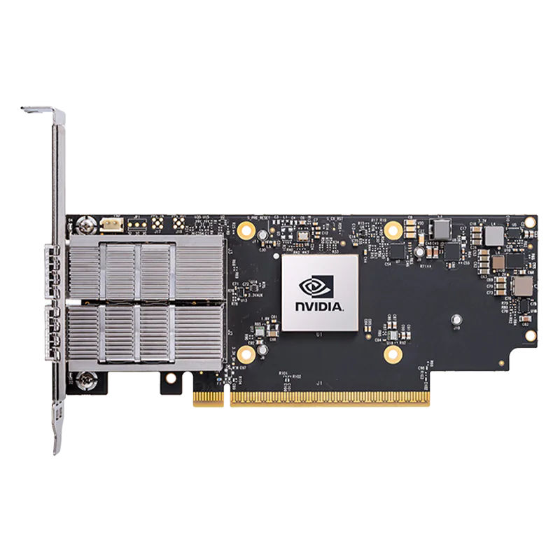 MCX755106AC-HEAT, NVIDIA Mellanox ConnectX-7 HHHL Adapter Card, 200GbE/Dual QSFP112/PCIe 5.0 x16
