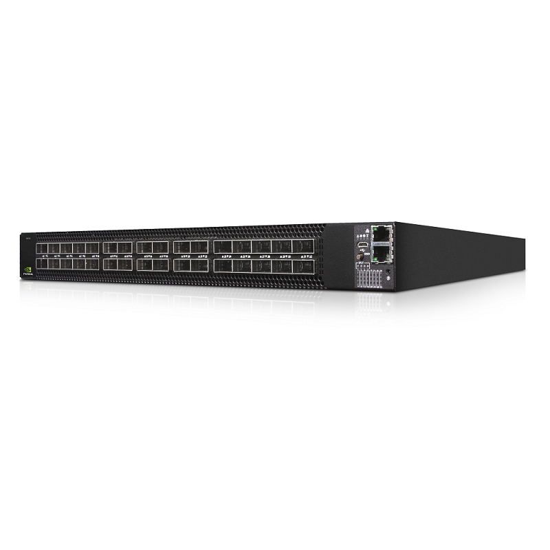MSN3700-VS2F, NVIDIA Mellanox Spectrum-2 Switch, 32xQSFP56/2xAC PSU/x86 CPU