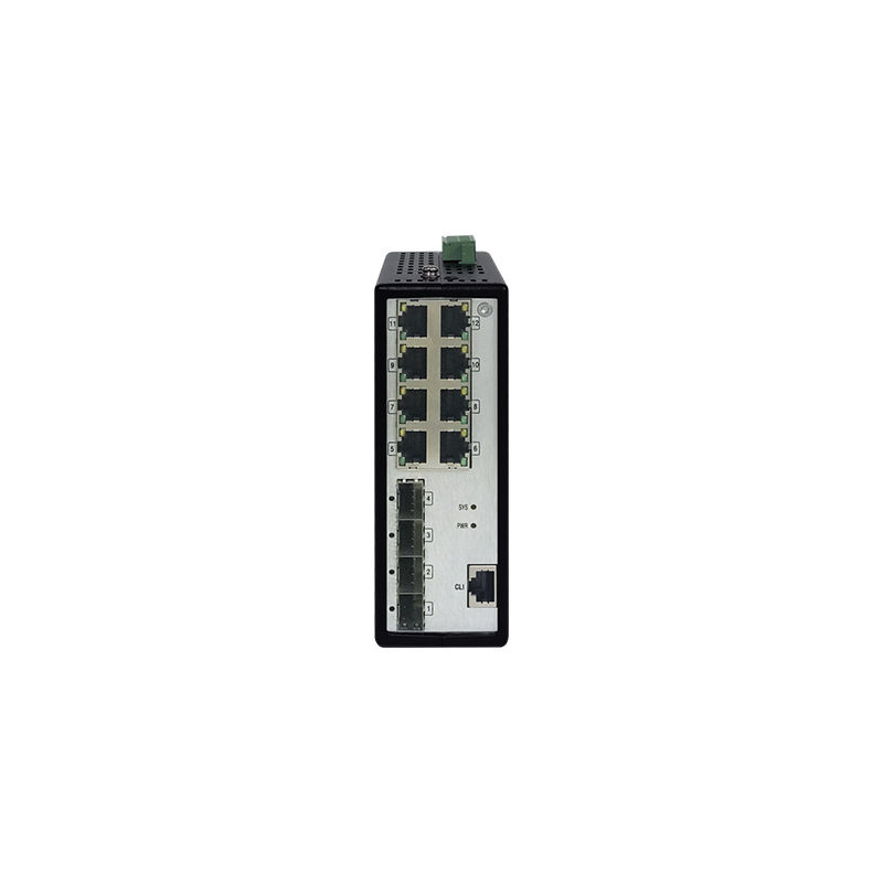 TOM1000-C12F4080P, MRD TOM1000 Series Switch, 4x1000BaseX SFP/8xPoE 10/100/1000BaseT/1xSerial CLI Port