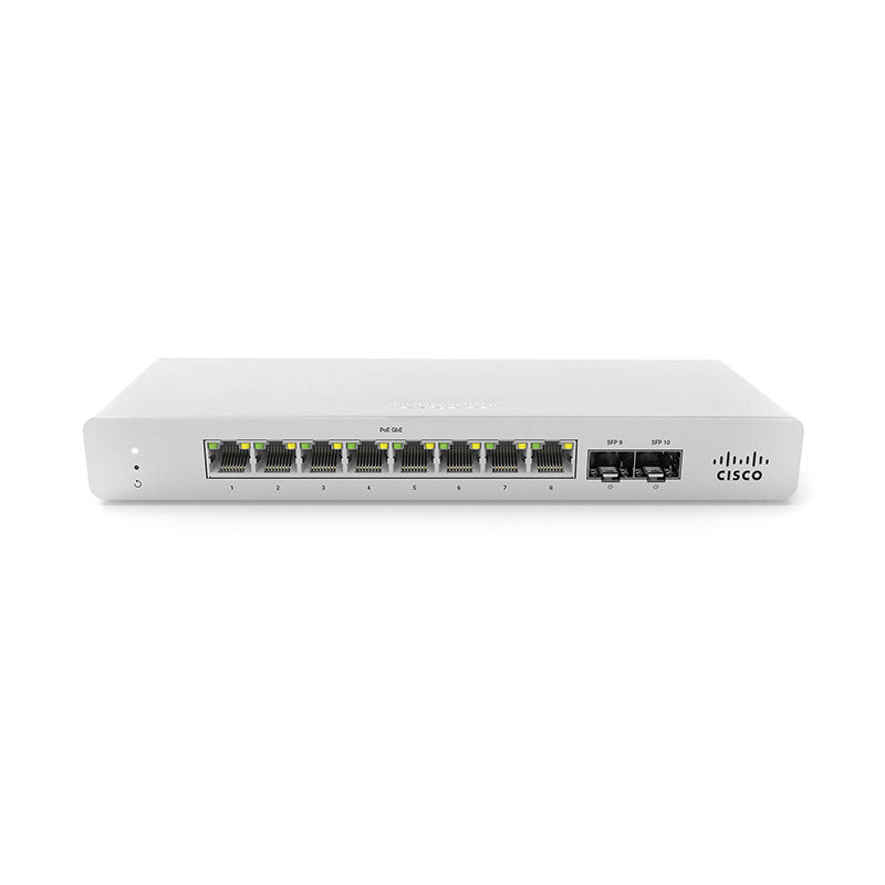 MS120-8LP-HW, Cisco Meraki Switch, 8x1G PoE/64W PoE/Cloud Managed