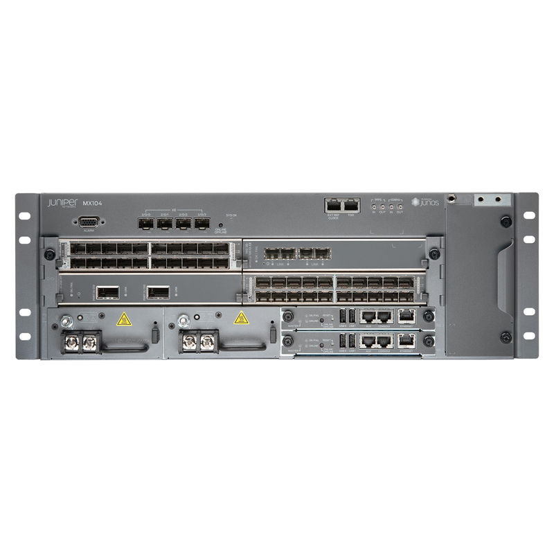 MX104-DC, Juniper MX104 Router, 4x10GE XFP/4 MIC Slots/DC PSU