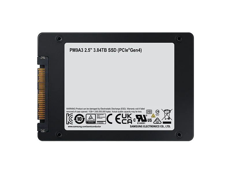 Samsung PM9A3 3.84TB PCIe Gen4 x4 NVMe U.2 Enterprise SSD