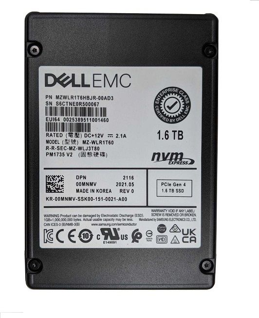 0MNMV - Dell 1.6TB PCI Express NVMe TLC U.2 2.5" Solid State Drive