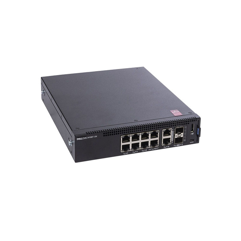 N1108P-ON, Dell EMC Switch, 8x1GbE RJ45/4xPoE+/2xSFP