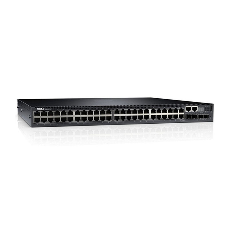 N2048P, Dell Networking Switch, 48x1GbE PoE+, 2x10GbE SFP+, Stacking