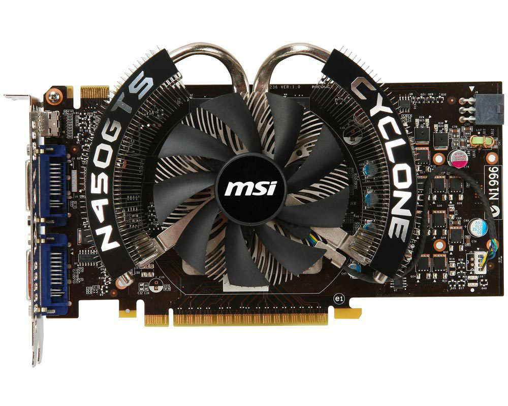 MSI N450GTS Cyclone 1GD5/OC NVIDIA GeForce GTS 450 1 GB GDDR5