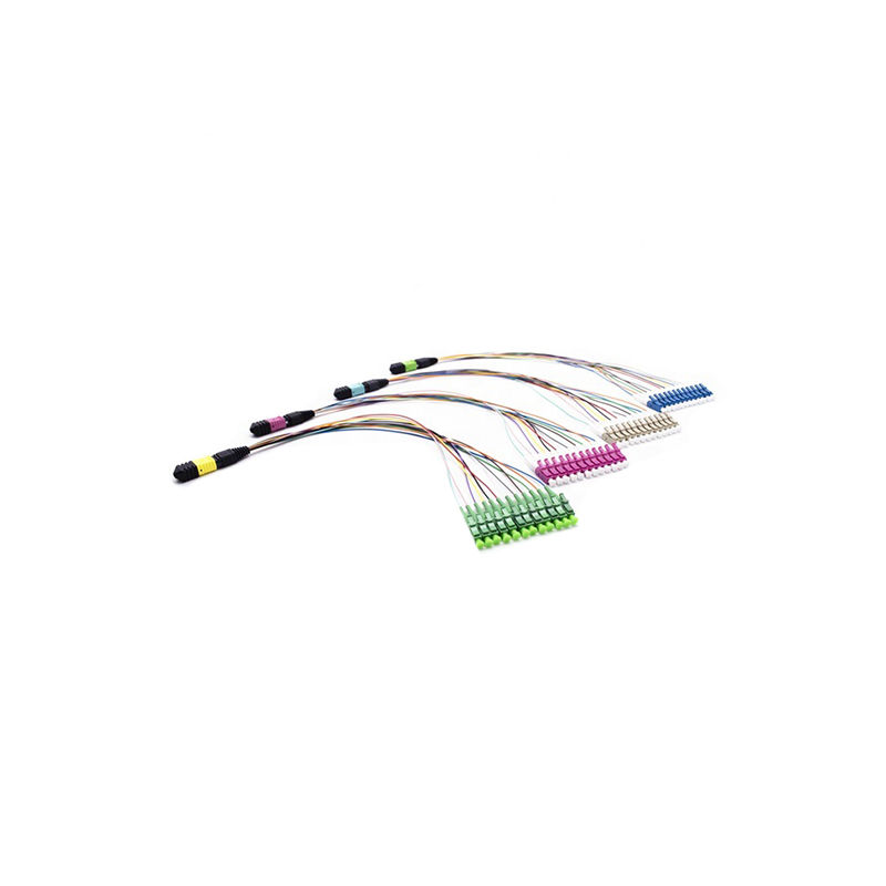 AMPOM-0.35M-24LC, AMP MPO Fiber Cable, 0.35M/24*LC UPC/G.652D/0.9mm LSZH