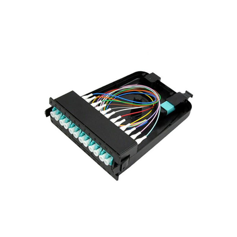 MPO-12C-TC-OM3, Neutral MPO Series Fiber Cassette, 12 cores, OM3, ABS+PC