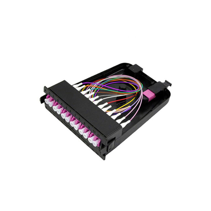 MPO-12C-TC-OM4, Neutral MPO Series Cassette, 12 cores/ABS+PC/OM4