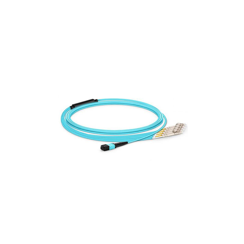 MPOF-1M-4LC(D)-OM3-8C-3R/2R, Neutral MPO Fiber Cable, Patch Cord, OM3 8 cores, 1M, LSZH
