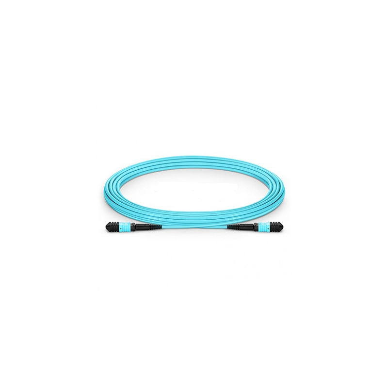 MPOF-1M-MPOF-OM3-8C-3R-B-L, Neutral MPO Fiber Patch Cord, MPO/UPC female-MPO/UPC female, 1M Length, OM3 8 Cores, LSZH Sheath
