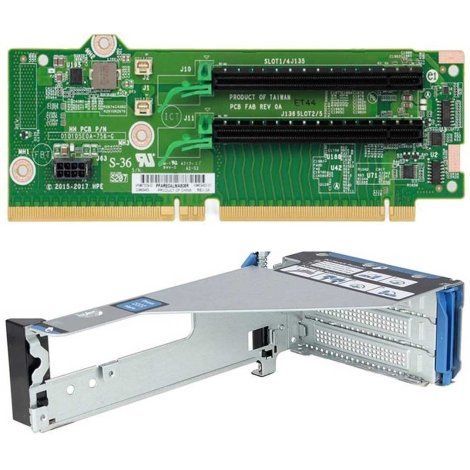 HPE DL38X Gen10 Plus x16/x16 Slot 1/2 FIO Riser Kit