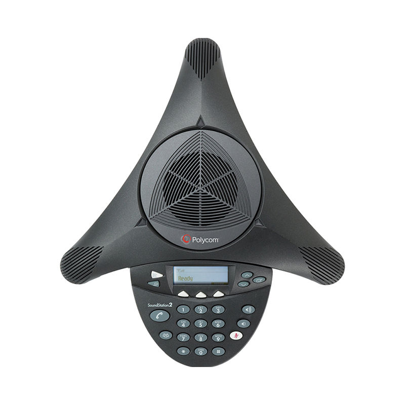 SoundStation 2, Polycom Conference Phone, 10-18 users, external PC function, 40呢 coverage